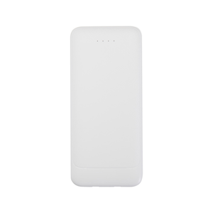 Adhil 10.000 mAh 10W recycled plastic power bank with 2 built-in cables