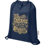 Express GRS Certified, Recycled Cotton Drawstring Bag