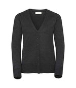 Russell Collection Ladies Cotton Acrylic V Neck Cardigan