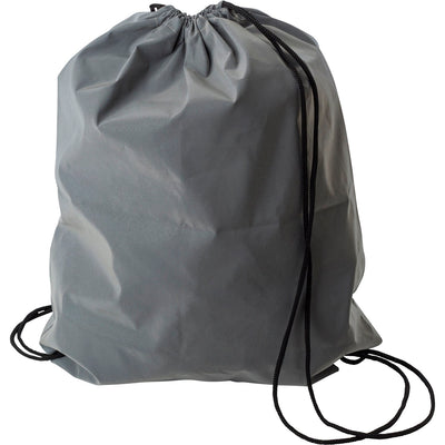 Branded Ditchett Synthetic fibre (190D) reflective drawstring backpack