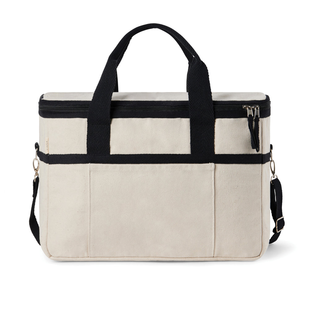 Branded VINGA Volonne AWARE™ recycled canvas cooler basket