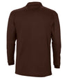 SOL'S Winter II Long Sleeve Cotton Piqué Polo Shirt Chocolate