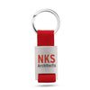 Branded Metal rectangular key ring