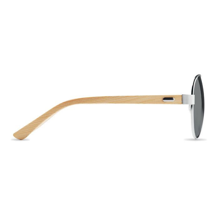 Branded Bamboo sunglasses in pouch