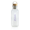 GRS RPET bottle with bamboo lid and handle