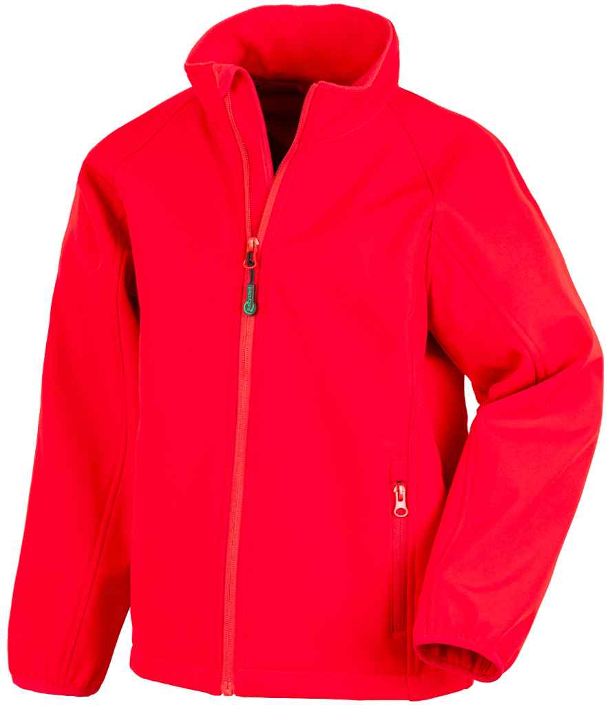 Result Genuine Recycled Kids Two Layer Printable Soft Shell Jacket Red