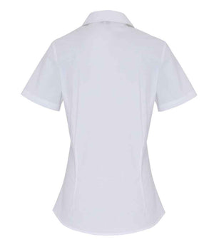 Premier Ladies Short Sleeve Stretch Fit Poplin Shirt