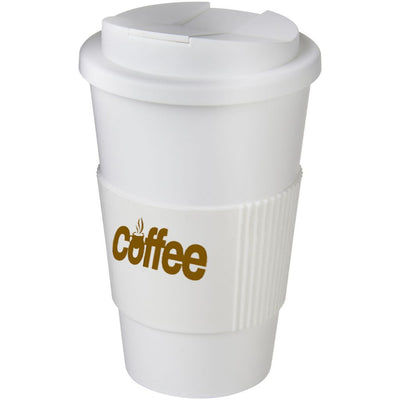 Americano® 350 ml tumbler with grip & spill-proof lid