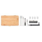 Branded 21 pcs tool set in bamboo case