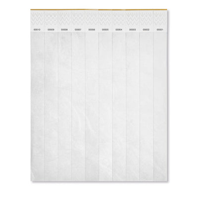 Branded One sheet of 10 wristbands