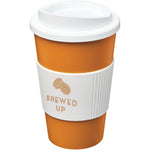 Branded Americano® 350 ml insulated tumbler with grip