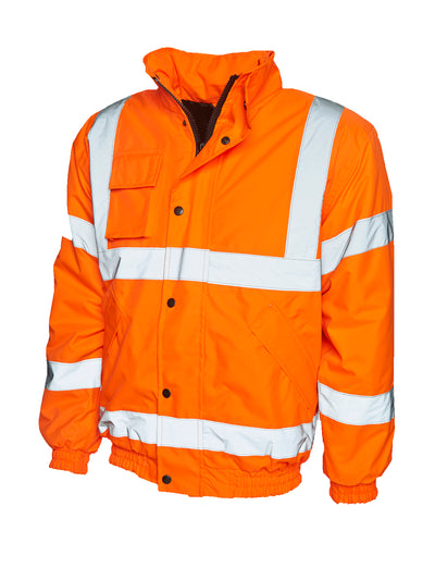 Branded Hi Vis Bomber Jacket