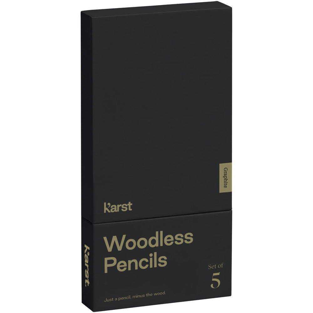 Branded Karst® 5-pack 2B woodless graphite pencils