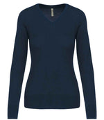 Kariban Ladies Cotton Acrylic V Neck Sweater