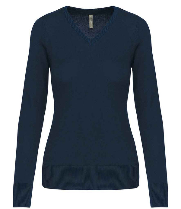 Kariban Ladies Cotton Acrylic V Neck Sweater