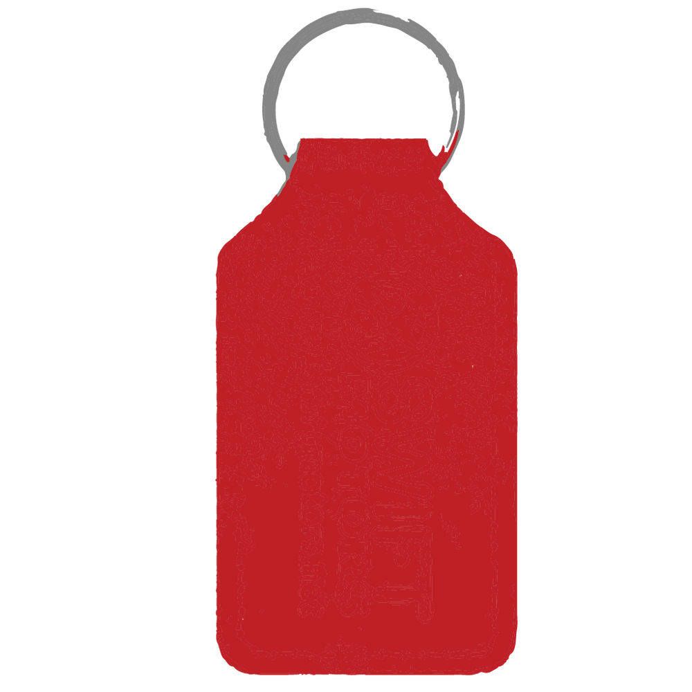 Branded Long Square Shaped Keyfob