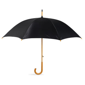 23 inch umbrella with Wooden Handle Black