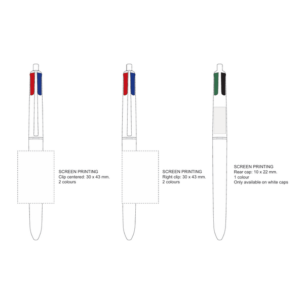 BIC® 4 Colours Wood Style, White/Natural