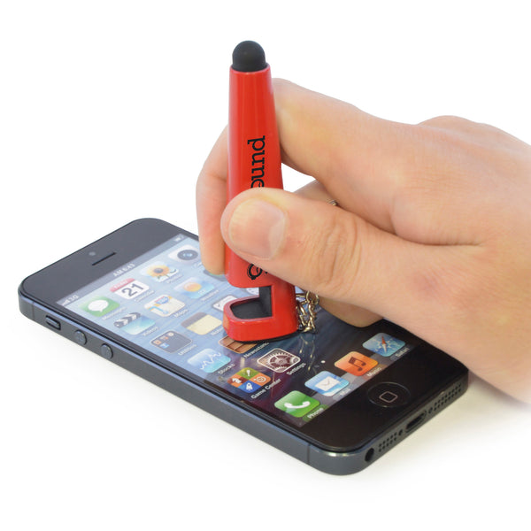 Phi phone stylus, phone stand keychain