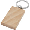 Branded Gian beech wood rectangular keychain