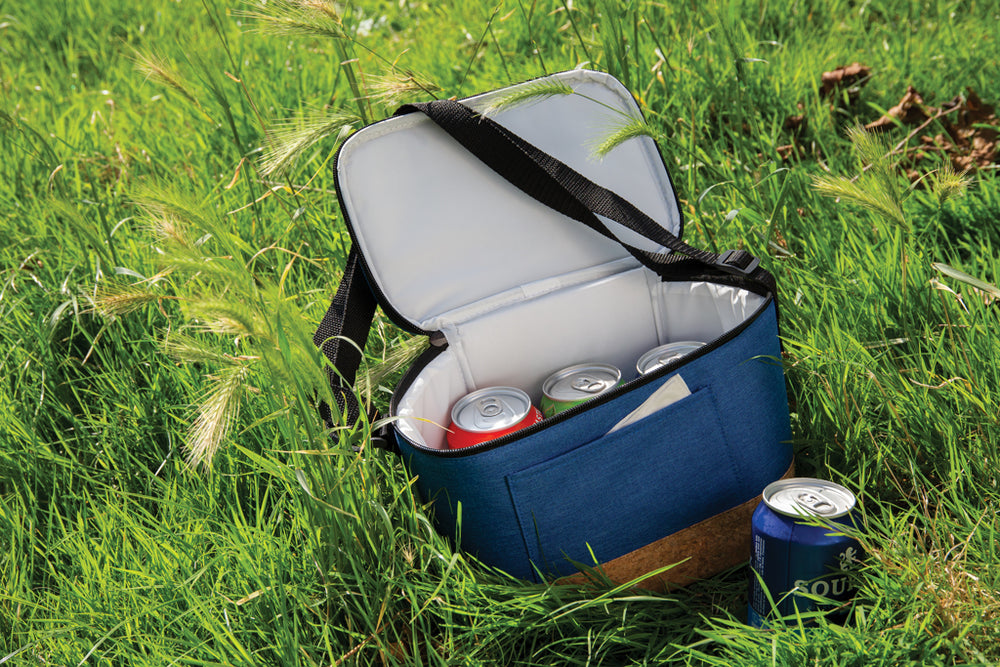 Two tone cooler bag with cork detail