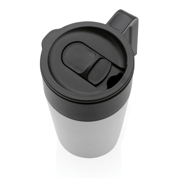 Branded GRS Recycled PP and SS mug with handle