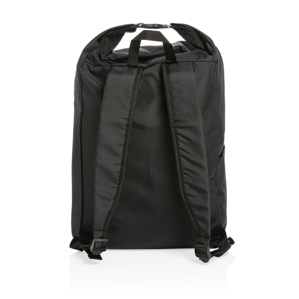 Branded Impact AWARE™ RPET lightweight rolltop backpack