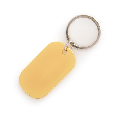 Branded Metal Dog Tag Style Keyring