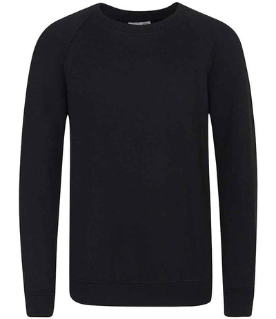 AWDis Academy Kids Raglan Sweatshirt Black