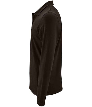 SOL'S Perfect Long Sleeve Piqué Polo Shirt Black