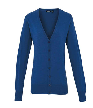 Premier Ladies Cotton Acrylic V Neck Cardigan