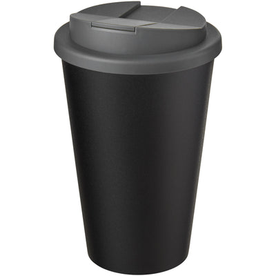 Branded Americano® Eco 350 ml recycled tumbler with spill-proof lid