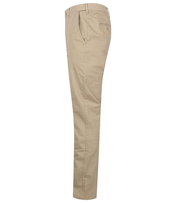 Henbury Stretch Flex Waistband Chino Trousers Stone