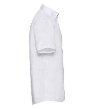 Russell Collection Short Sleeve Ultimate Non-Iron Shirt White