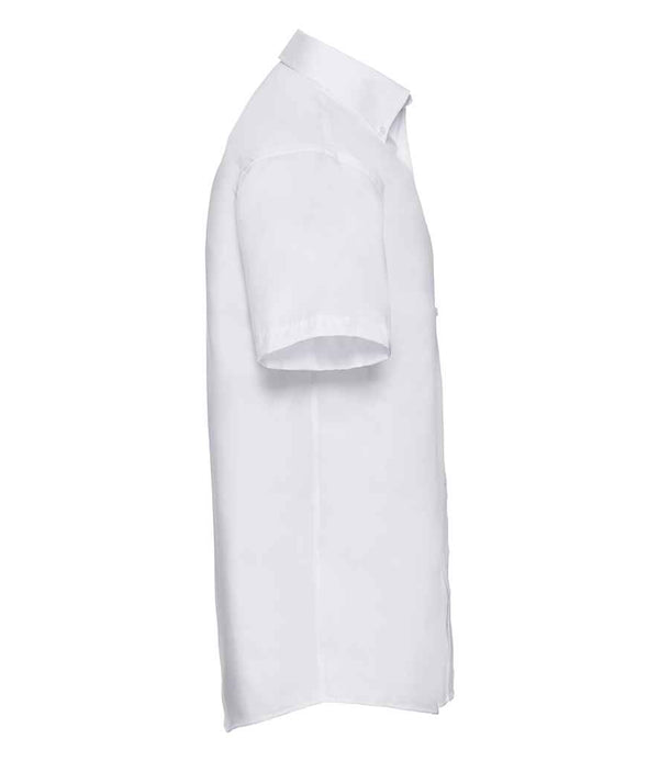 Russell Collection Short Sleeve Ultimate Non-Iron Shirt White