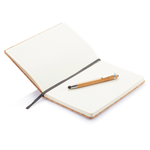 Branded A5 notebook with bamboo pen including stylus