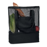 Mesh Shopping bag in 600D RPET in black