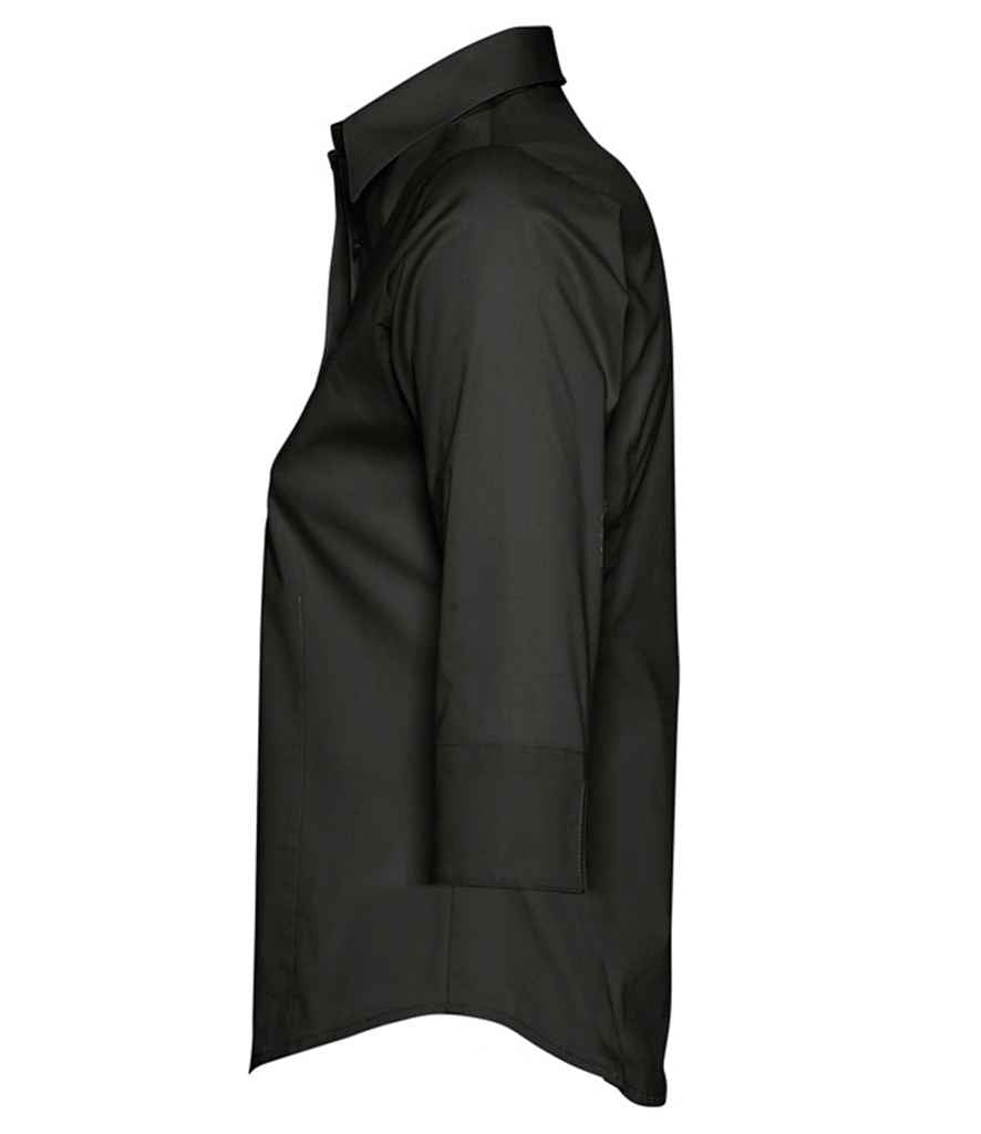 SOL'S Ladies Effect 3/4 Sleeve Fitted Shirt Black