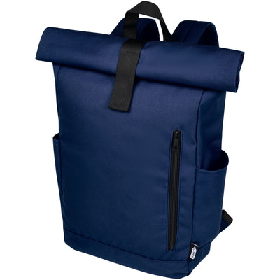 Branded Byron 15.6" GRS RPET roll-top backpack 18L