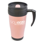 Branded Polo Plus 400 ml Plastic Solid Coloured Travel Mug