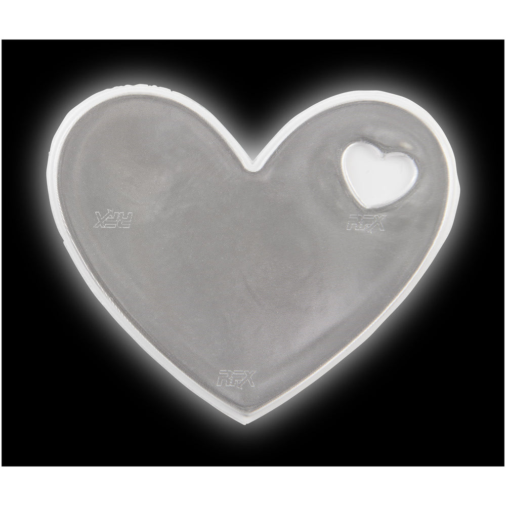 Branded RFX™ S-12 heart M reflective PVC sticker