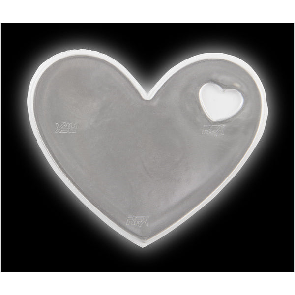 Branded RFX™ S-12 heart M reflective PVC sticker