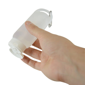 60ml Hand Sanitizer with lid and Silver carabiner