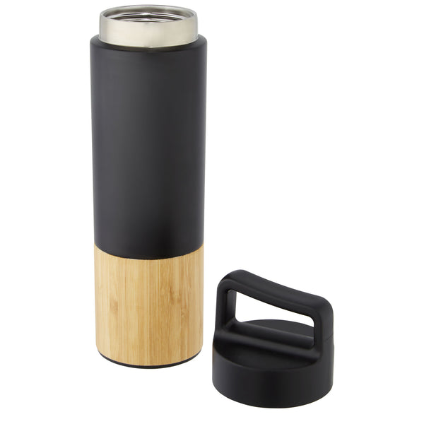 Torne 540 ml copper vacuum insulated stainless steel bottle with bamboo outer wall