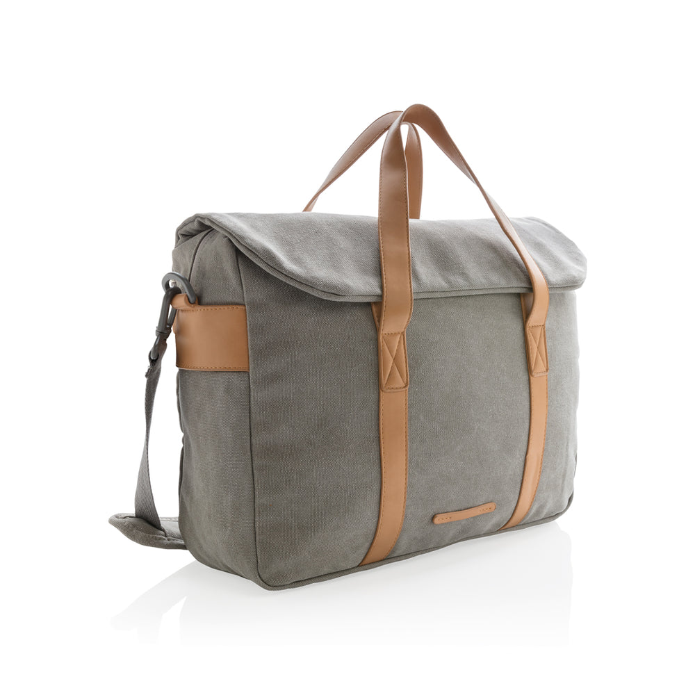 Branded Canvas laptop bag PVC free