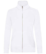 Fruit of the Loom Premium Lady Fit Sweat Jacket White