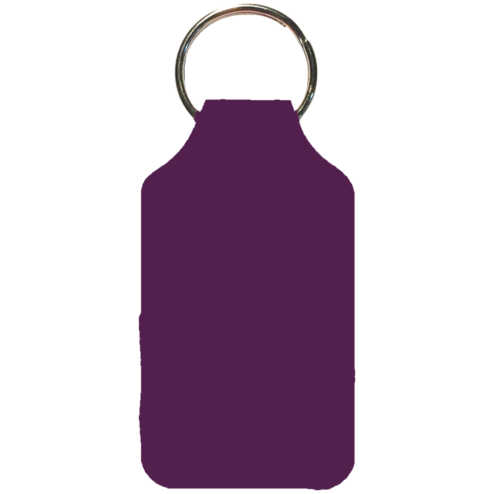 Recycled Imitation Leather Key Fob - Square Shape