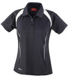 Spiro Ladies Team Spirit Polo Shirt Black/White
