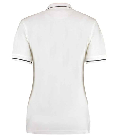 Kustom Kit Ladies St Mellion Tipped Cotton Piqué Polo Shirt White/Navy