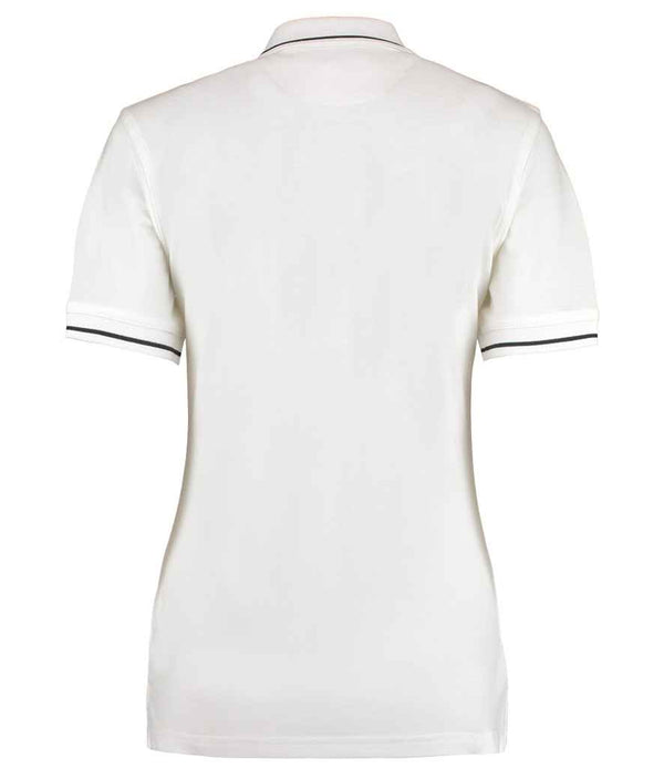 Kustom Kit Ladies St Mellion Tipped Cotton Piqué Polo Shirt White/Navy
